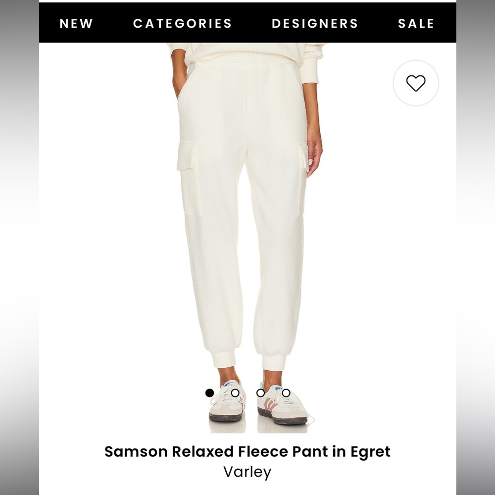 Samson Relaxed Fleece Pant in Egret - Size Medium